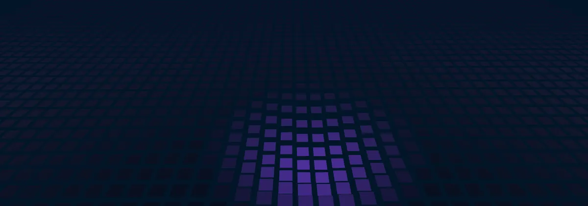 The grid in a violet dusk palette